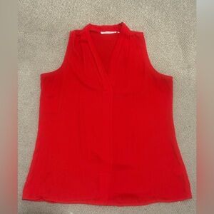 Violet & Claire Vibrant Red Sleeveless Blouse